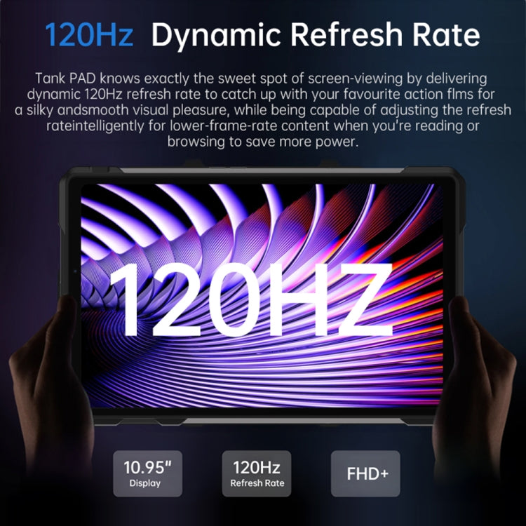 Unihertz 8849 Tank Pad 러기드 태블릿 PC & 프로젝터, 16GB+512GB, 10.95인치 Android 14 Dimensity 8200 옥타 코어 5G 네트워크, EU 플러그, Tank Pad 5G 네트워크
