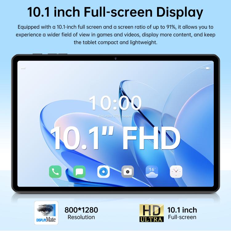 Pro 13 10.1인치 4G LTE 태블릿 PC, 4GB+32GB, 안드로이드 10 MTK6755 옥타 코어, 미국 플러그, 미국 플러그
