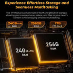 OUKITEL RT9 4G 네트워크 IP68/IP69K 러기드 태블릿, 6GB+256GB, 11인치 Android 14 Unisoc T606 옥타 코어 듀얼 SIM 지원, EU 플러그, RT9 6GB+256GB