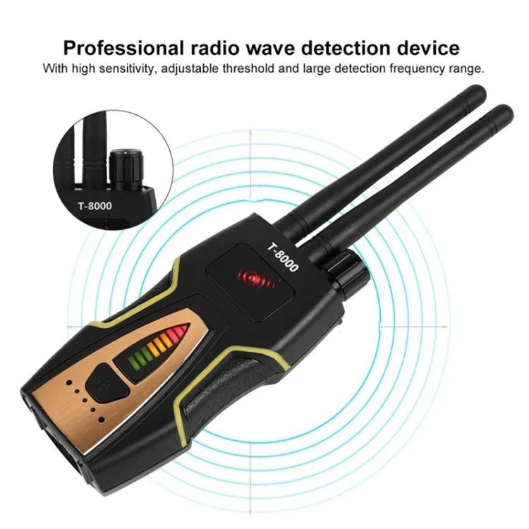 T-8000 RF 신호 탐지기 GSM 오디오 탐지기 GPS 스캔 탐지기, T-8000 실버