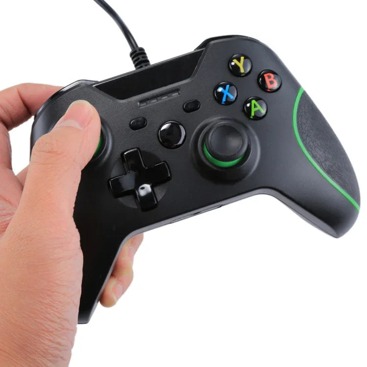 유선 USB 게임 컨트롤러 게임패드 XBOX ONE 콘솔 / PC / 노트북용, 케이블 길이: 약 2.1m, HSY-008 (블랙)