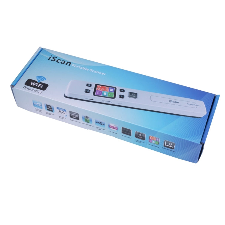 iScan02 더블 롤러 모바일 문서 휴대용 핸드헬드 스캐너 LED 디스플레이 지원, 1050DPI / 600DPI / 300DPI / PDF / JPG / TF, iScan02 화이트, iScan02 블랙