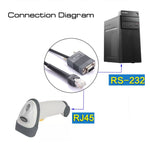 Symbol LS2208용 2m RS232 to RJ45 스캐너 시리얼 데이터 케이블, RS232 to RJ45
