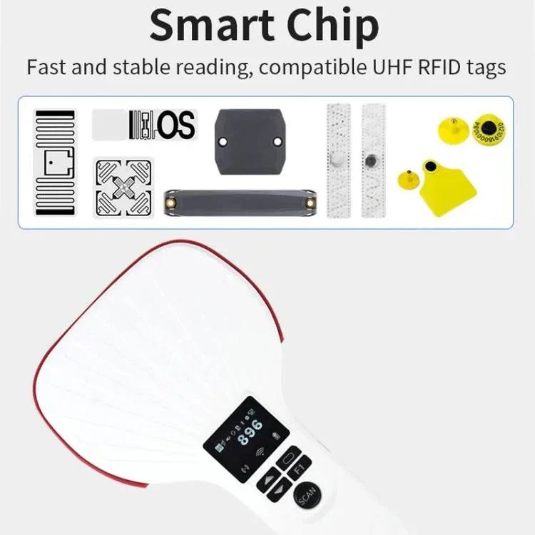 E710 칩 장거리 RFID UHF 휴대용 핸드헬드 블루투스 리더기, 스타일: 향상형 + 2D 헤드, 향상형 + 2D 헤드, EU 플러그, 향상형 + 2D 헤드, US 플러그, 향상형 + 2D 헤드, UK 플러그