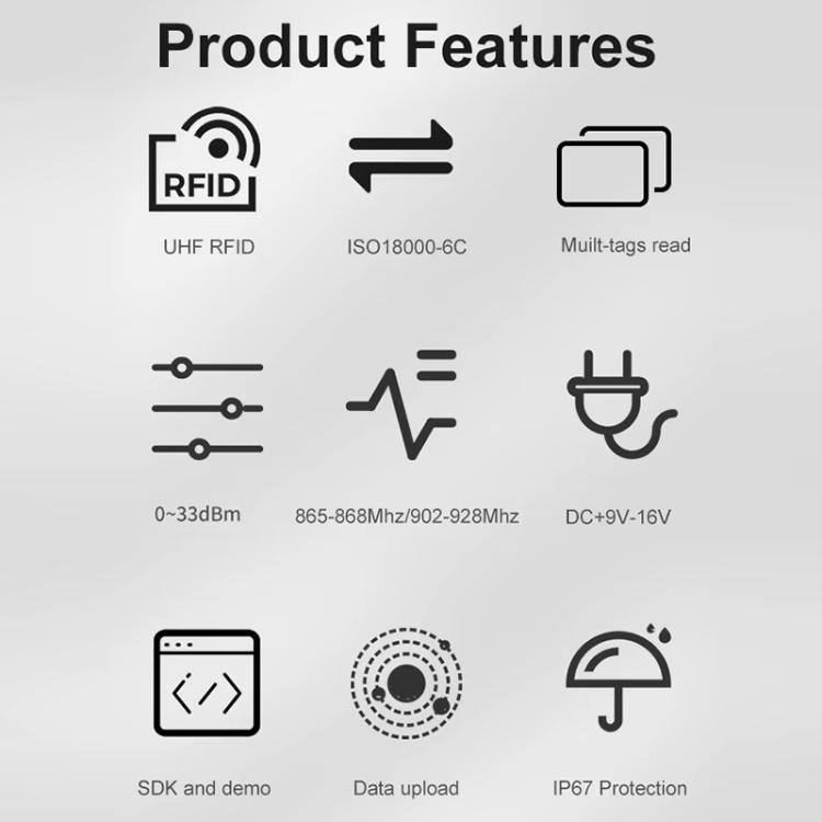UHF RFID 장거리 9dBi 통합 리더기 E710 칩 탑재, 스타일: 내장형 가열 온도 유지 모듈, 내장형 가열 온도 유지 모듈