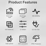 UHF 전자 태그 식별 RFID 리더/라이터 7dbi 안테나 통합 리더기, 스타일: USB 가상 포트, USB 가상 포트