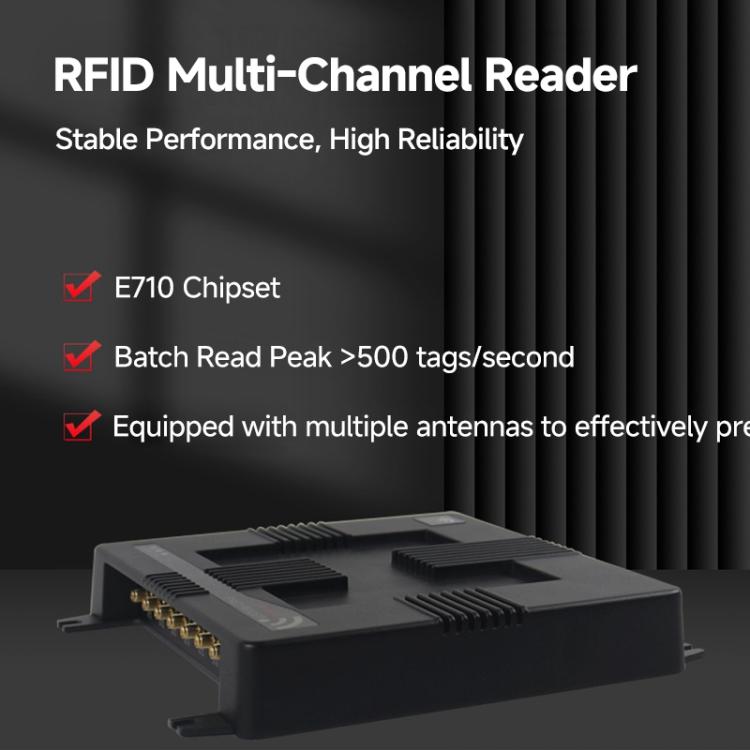 Impinj E710 모듈 탑재 4채널 RFID 리더기/라이터, 고정형 UHF 산업용 장거리 리더기 창고 관리용, 4채널 RFID 리더기
