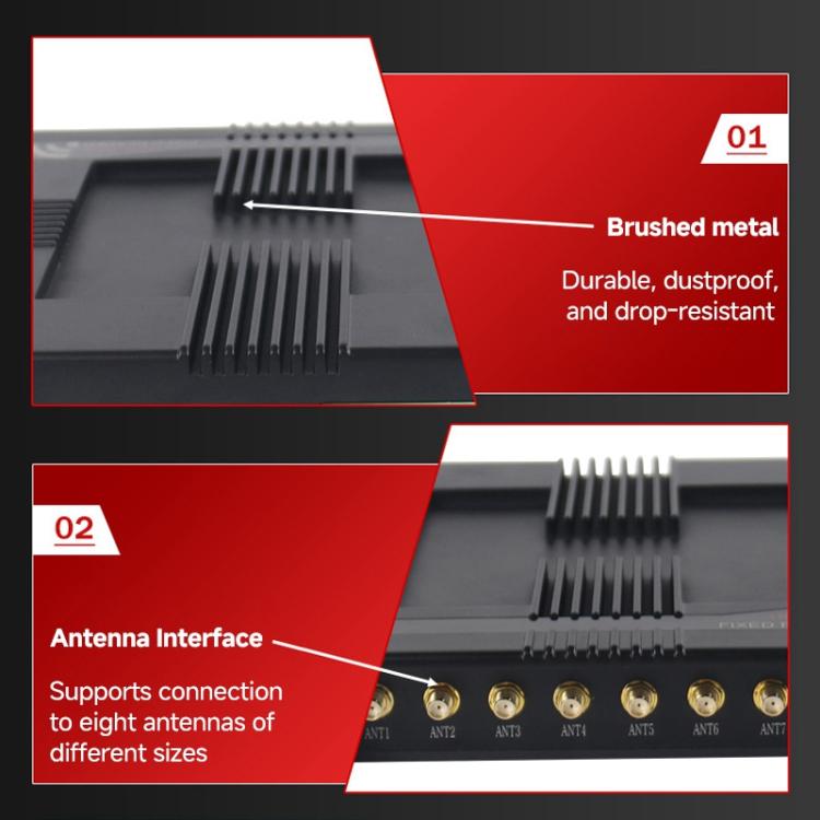 Impinj E710 모듈 탑재 4채널 RFID 리더기/라이터, 고정형 UHF 산업용 장거리 리더기 창고 관리용, 4채널 RFID 리더기