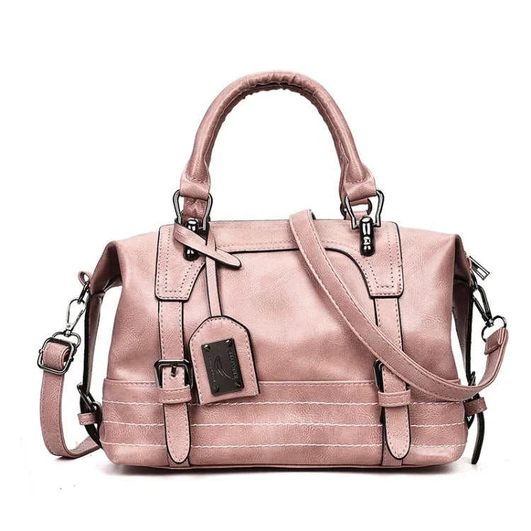 Fashion Casual Retro Oil PU Shoulder Bag Ladies Handbag Messenger Bag