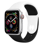 Apple Watch 시리즈 3 & 2 & 1 42mm용 투톤 실리콘 시계 밴드 (연한 파랑+연한 분홍)