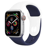 Apple Watch 시리즈 3 & 2 & 1 42mm용 투톤 실리콘 시계 밴드 (연한 파랑+연한 분홍)