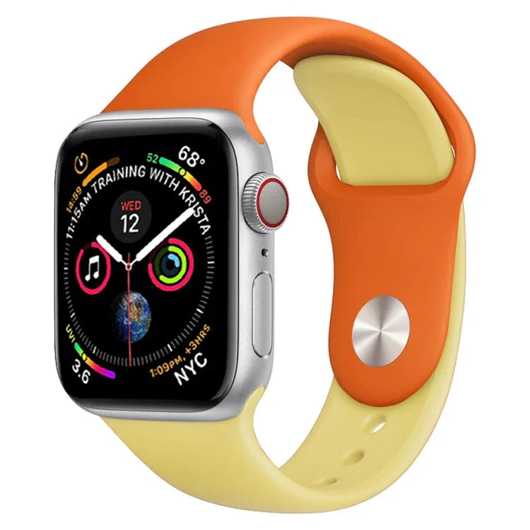 Apple Watch 시리즈 3 & 2 & 1 42mm용 투톤 실리콘 시계 밴드 (연한 파랑+연한 분홍)