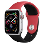 Apple Watch 시리즈 3 & 2 & 1 42mm용 투톤 실리콘 시계 밴드 (연한 파랑+연한 분홍)