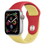 Apple Watch 시리즈 3 & 2 & 1 42mm용 투톤 실리콘 시계 밴드 (연한 파랑+연한 분홍)