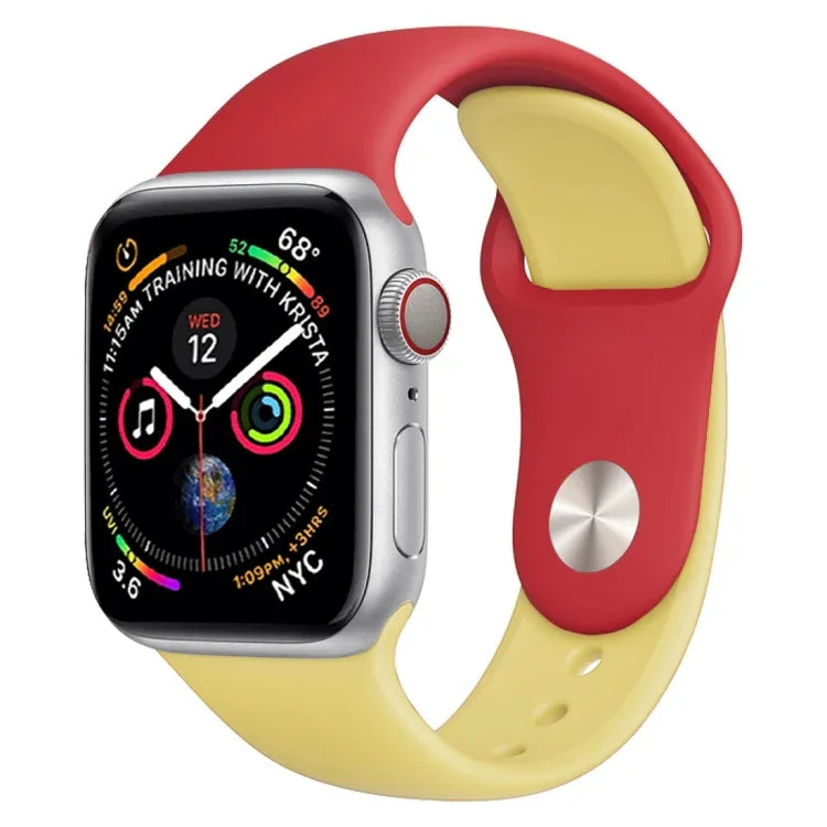 Apple Watch 시리즈 3 & 2 & 1 42mm용 투톤 실리콘 시계 밴드 (연한 파랑+연한 분홍)