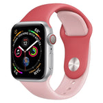 Apple Watch 시리즈 3 & 2 & 1 42mm용 투톤 실리콘 시계 밴드 (연한 파랑+연한 분홍)