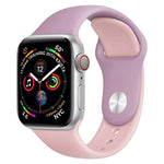 Apple Watch 시리즈 3 & 2 & 1 42mm용 투톤 실리콘 시계 밴드 (연한 파랑+연한 분홍)