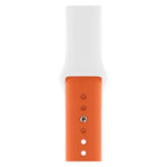 Double Colors Silicone Watch Band for Apple Watch Series 3 & 2 & 1 38mm (White+Red)