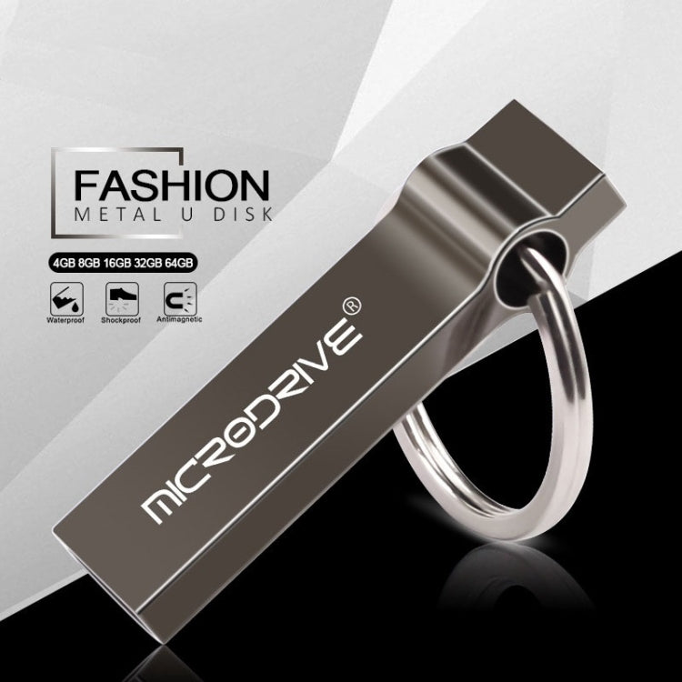 MicroDrive 4GB USB 2.0 금속 키체인 USB 드라이브, 4GB
