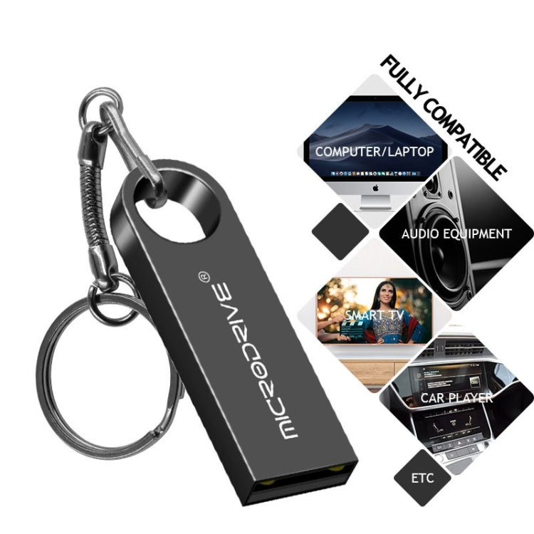 MicroDrive 16GB USB 2.0 금속 방수 고속 USB 드라이브(회색), 16GB