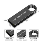 MicroDrive 16GB USB 2.0 금속 방수 고속 USB 드라이브(회색), 16GB