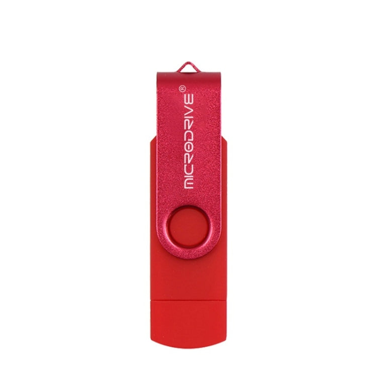 MicroDrive 32GB USB 2.0 모바일 컴퓨터 겸용 회전 OTG 금속 U 디스크, 32GB