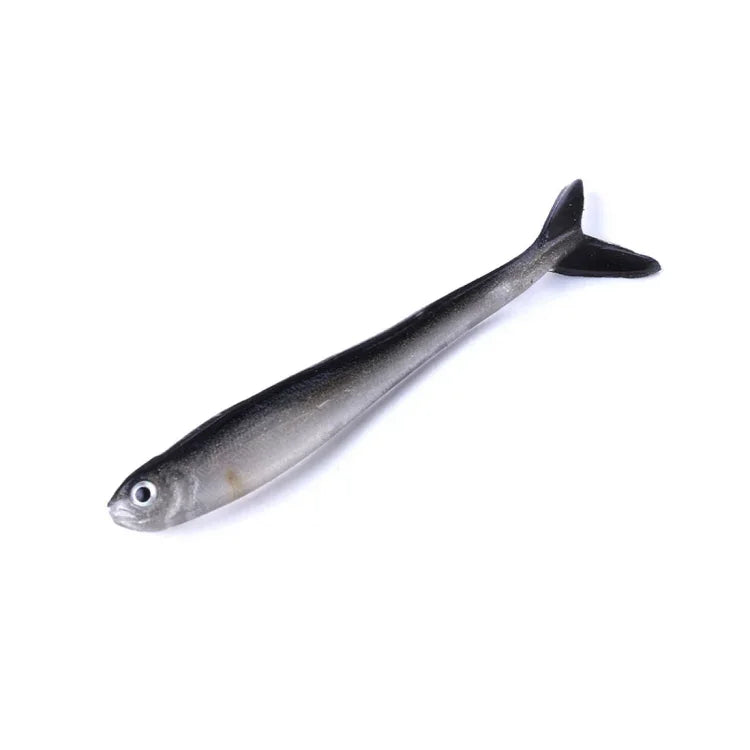 HENGJIA SO101 10개 8cm/2.4g 미꾸라지 소프트 베이트 투톤 소형 어로드 소프트 낚시 루어 바다 낚시용