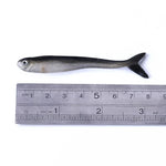 HENGJIA SO101 10개 8cm/2.4g 미꾸라지 소프트 베이트 투톤 소형 어로드 소프트 낚시 루어 바다 낚시용