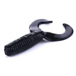 HENGJIA SO105 20개 3.5cm/0.9g 이중 꼬리 미끼 소프트 베이트 바다 낚시용