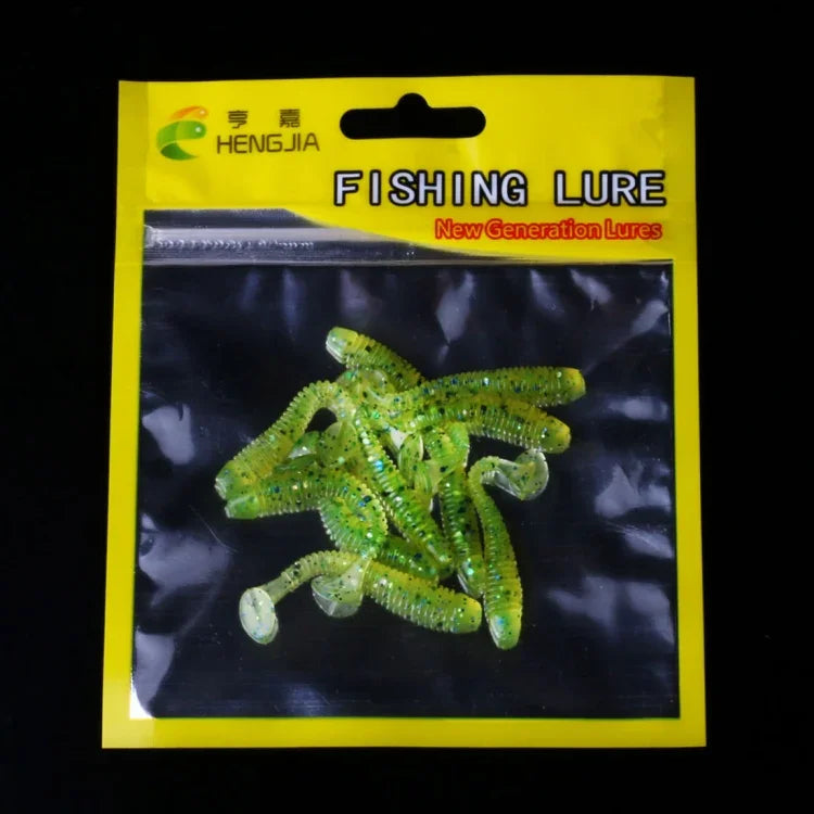 HENGJIA SO041 5cm/0.6g 10개 낚시 워블러 소프트 지깅 낚시 루어 웜 스윔베이트 실리콘 미끼
