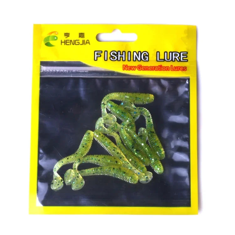 HENGJIA SO041 5cm/0.6g 10개 낚시 워블러 소프트 지깅 낚시 루어 웜 스윔베이트 실리콘 미끼