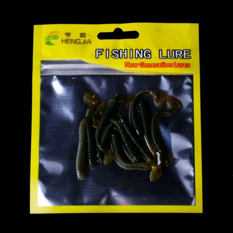 HENGJIA SO041 5cm/0.6g 10개 낚시 워블러 소프트 지깅 낚시 루어 웜 스윔베이트 실리콘 미끼
