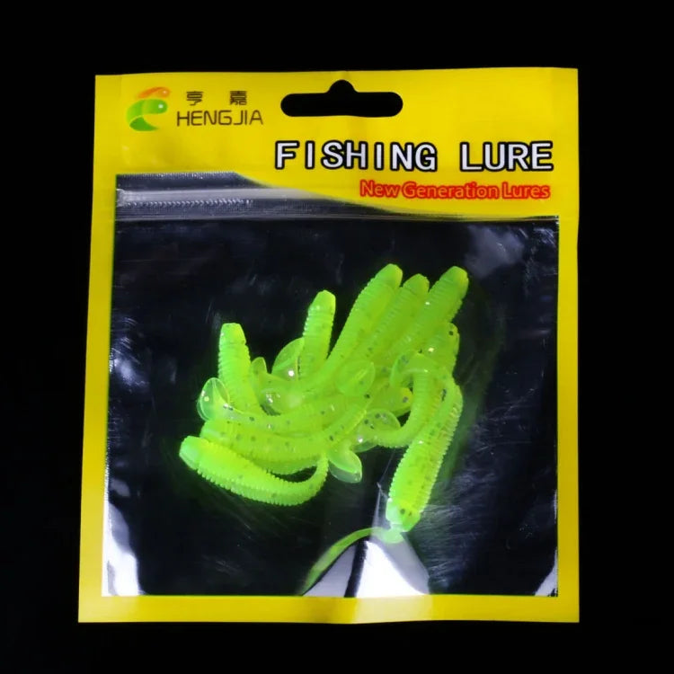 HENGJIA SO041 5cm/0.6g 10개 낚시 워블러 소프트 지깅 낚시 루어 웜 스윔베이트 실리콘 미끼