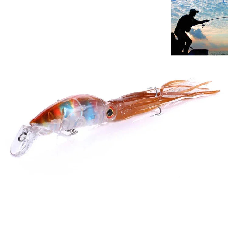 HENGJIA JIZ002 10cm/16.6g 대형 문어 오징어 모양 하드 베이트 장거리 낚시 루어 미끼 바다 낚시 및 담수 낚시용, JIZ002 A, JIZ002 B, JIZ002 C, JIZ002 D, JIZ002 E, JIZ002 F, JIZ002 G, JIZ002 H