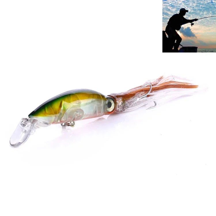 HENGJIA JIZ002 10cm/16.6g 대형 문어 오징어 모양 하드 베이트 장거리 낚시 루어 미끼 바다 낚시 및 담수 낚시용, JIZ002 A, JIZ002 B, JIZ002 C, JIZ002 D, JIZ002 E, JIZ002 F, JIZ002 G, JIZ002 H