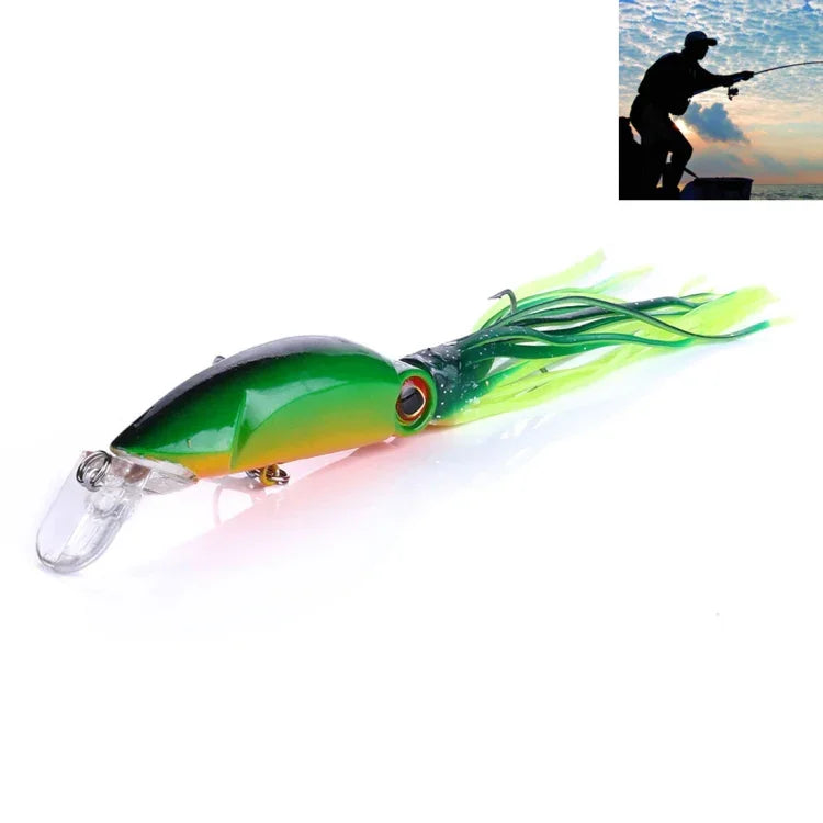 HENGJIA JIZ002 10cm/16.6g 대형 문어 오징어 모양 하드 베이트 장거리 낚시 루어 미끼 바다 낚시 및 담수 낚시용, JIZ002 A, JIZ002 B, JIZ002 C, JIZ002 D, JIZ002 E, JIZ002 F, JIZ002 G, JIZ002 H
