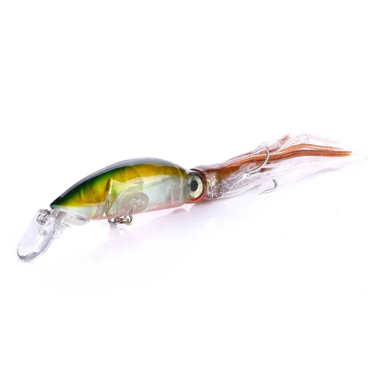 HENGJIA JIZ002 10cm/16.6g 8 PCS Big Octopus Squid Shaped Hard Baits Long Shot Fishing Lures Tackle Baits Fit Sea Fishing and Freshwater Fishing,Boxed, 8 PCS Boxed