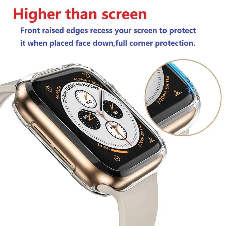 ENKAY Hat-Prince 2-in-1 TPU 반투명 케이스 + 3D 풀 스크린 PET 곡면 열성형 필름 Apple Watch 시리즈 6 / 5 / 4 / SE 3 / SE 2 / SE 1 44mm용, F Apple Watch 시리즈 6 / 5 / 4 / SE 3 / SE 2 / SE 1 44mm