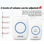 CACAZI A10DC 1 To 2 Battery Type Home Smart Waterproof Electronic Wireless Doorbell - Trustpick