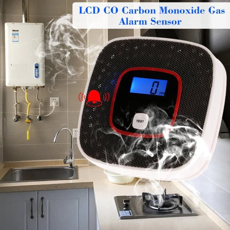 Carbon Monoxide Detector Gas Alarm Sensor Poisoning Gas Tester Human Voice Warning Detector with LCD Display - Trustpick