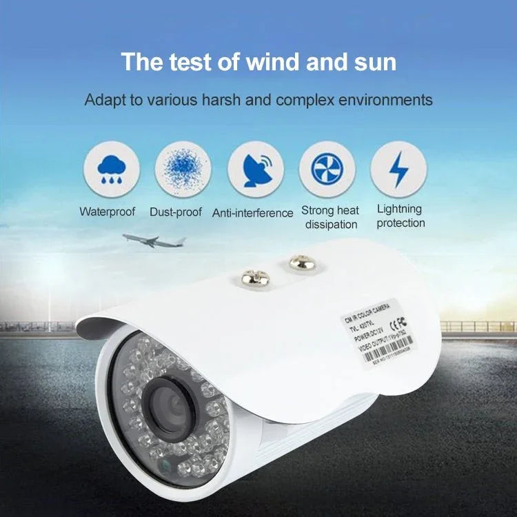 CMOS 420TVL 6mm Lens Metal Material Color Infrared Camera with 36 LED, IR Distance: 20m - Trustpick