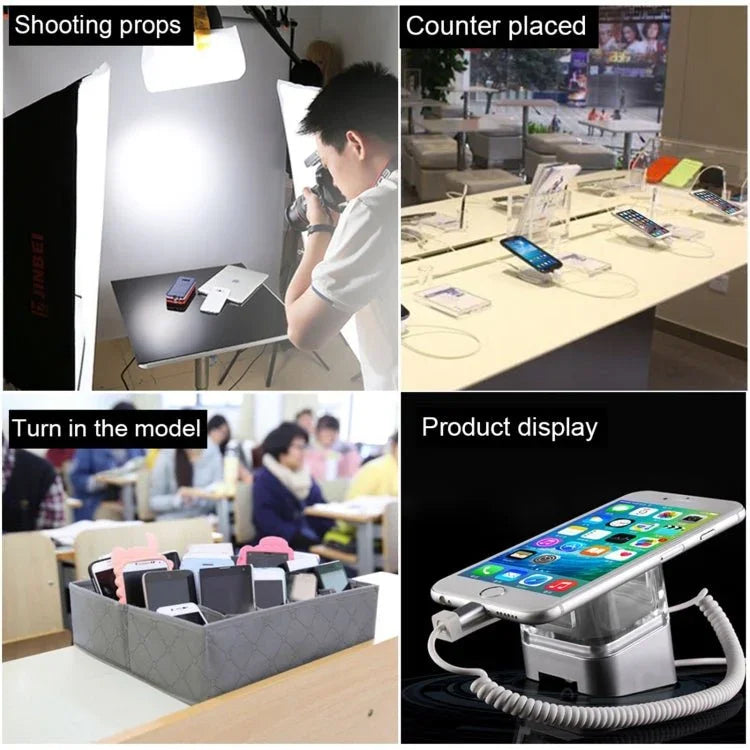 Cylindrical Display Stand Security System Burglar Alarm / Anti - theft Alarm Display Holder with Infrared Remote Control for iPhone / iPod with 8 - Pin Port - Trustpick