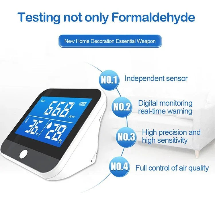 DM306C CO2 Concentration Detector Carbon Dioxide Detection Analyzer Multifunctional Air Quality Monitor - Trustpick