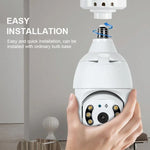 DP18 3.0MP Smart WiFi 1080P HD Outdoor Network Light Bulb Camera, Support Infrared Night Vision & Motion Detection & TF Card - Trustpick