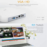 ESCAM PVR204 1080P 4CH+2CH ONVIF NVR Digital Video Recorder with 2CH Cloud Channel for IP Camera System - Trustpick