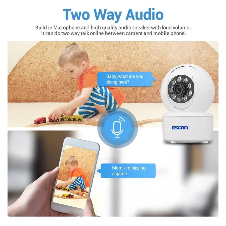 ESCAM QF005 4MP Indoor HD WiFi Pan - tilt Camera, Support Motion Detection / Two - way Audio / Night Vision - Trustpick