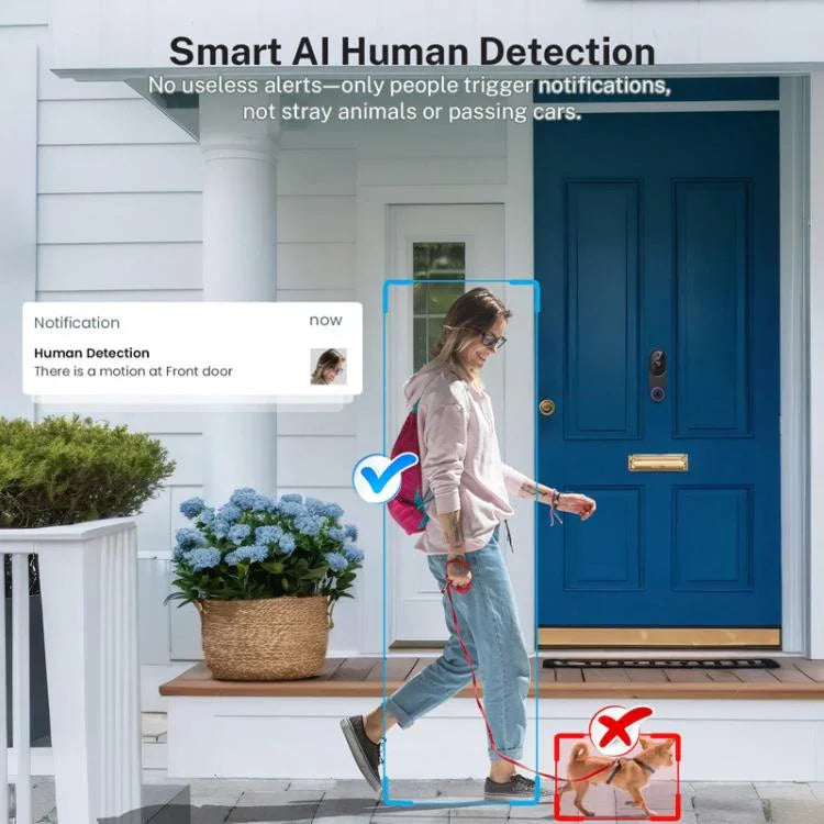 HD Night Vision Smart Video Doorbell Wireless Voice Intercom Surveillance Electronic Peephole - Trustpick
