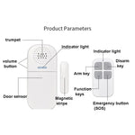 MC - 05 130dB Remote Door Magnetic Alarm With Light Reminder - Trustpick