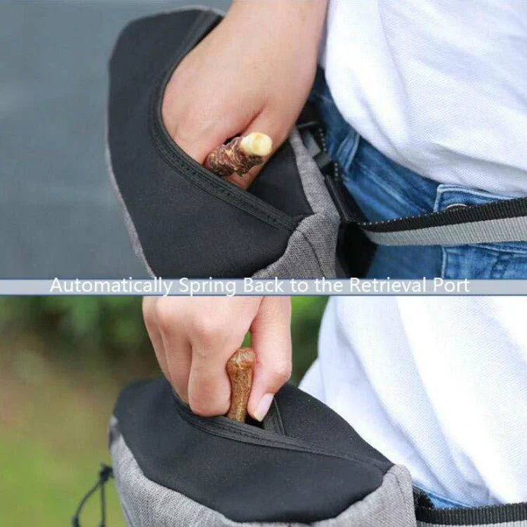 MOVEPEAK Pet Snack Bag Leash Pet Training Waist Bag Outing Dog Snack Bag - Trustpick