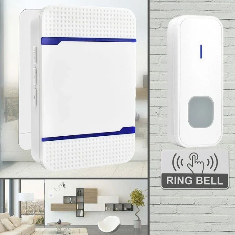 N15K - 1T1 - B 110dB Wireless IP55 Waterproof Low Power Consumption WiFi Doorbell Receiver with Night Light , 53 Music Options, Receiver Distance: 300m - Trustpick